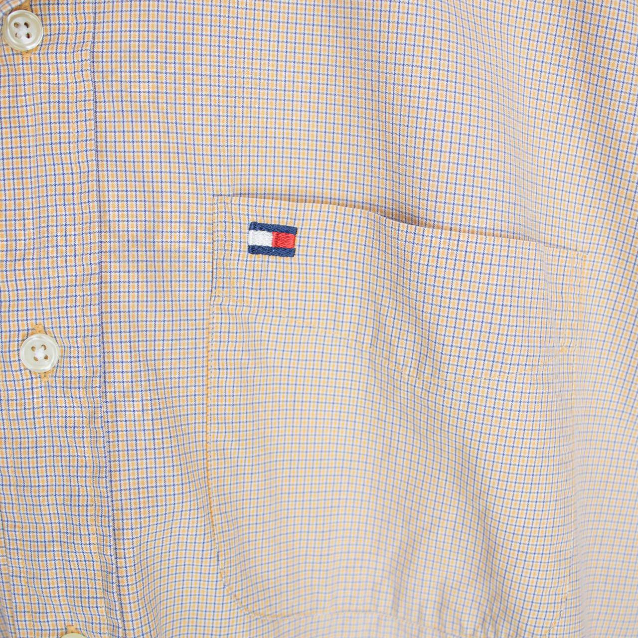 VINTAGE LONG-SLEEVE TOMMY HILFIGER BUTTON-UP SHIRT - S
