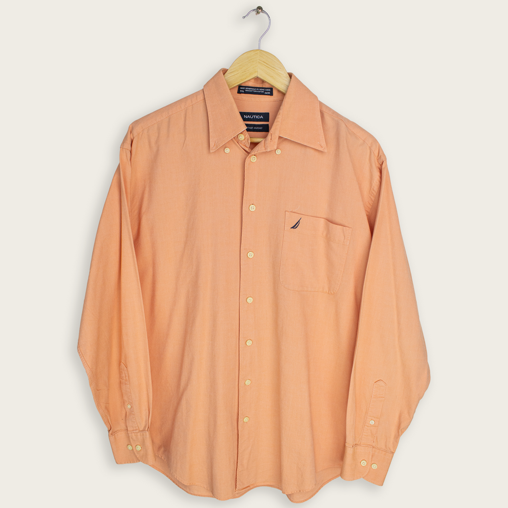 VINTAGE LONG-SLEEVE NAUTICA BUTTON-UP SHIRT - L