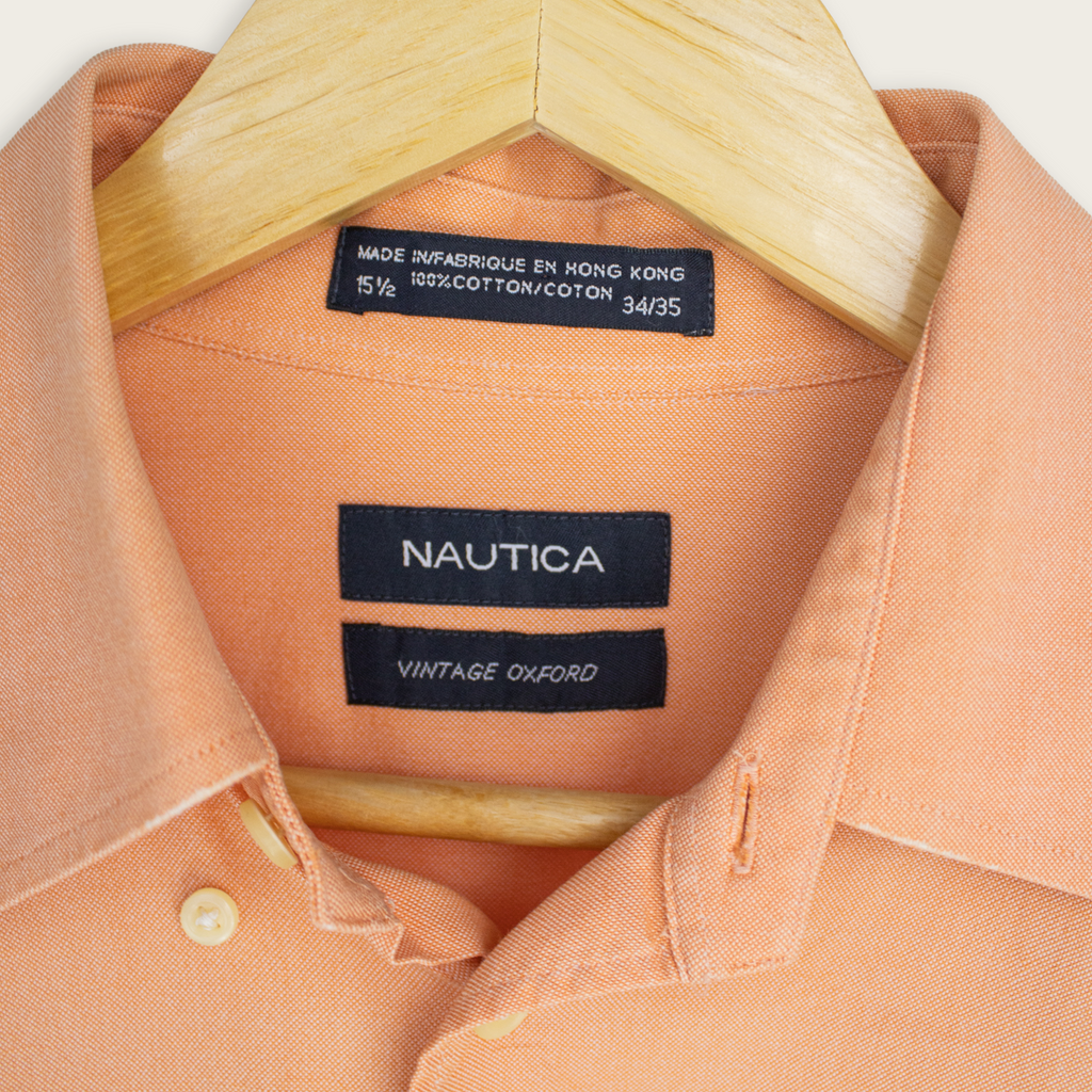VINTAGE LONG-SLEEVE NAUTICA BUTTON-UP SHIRT - L