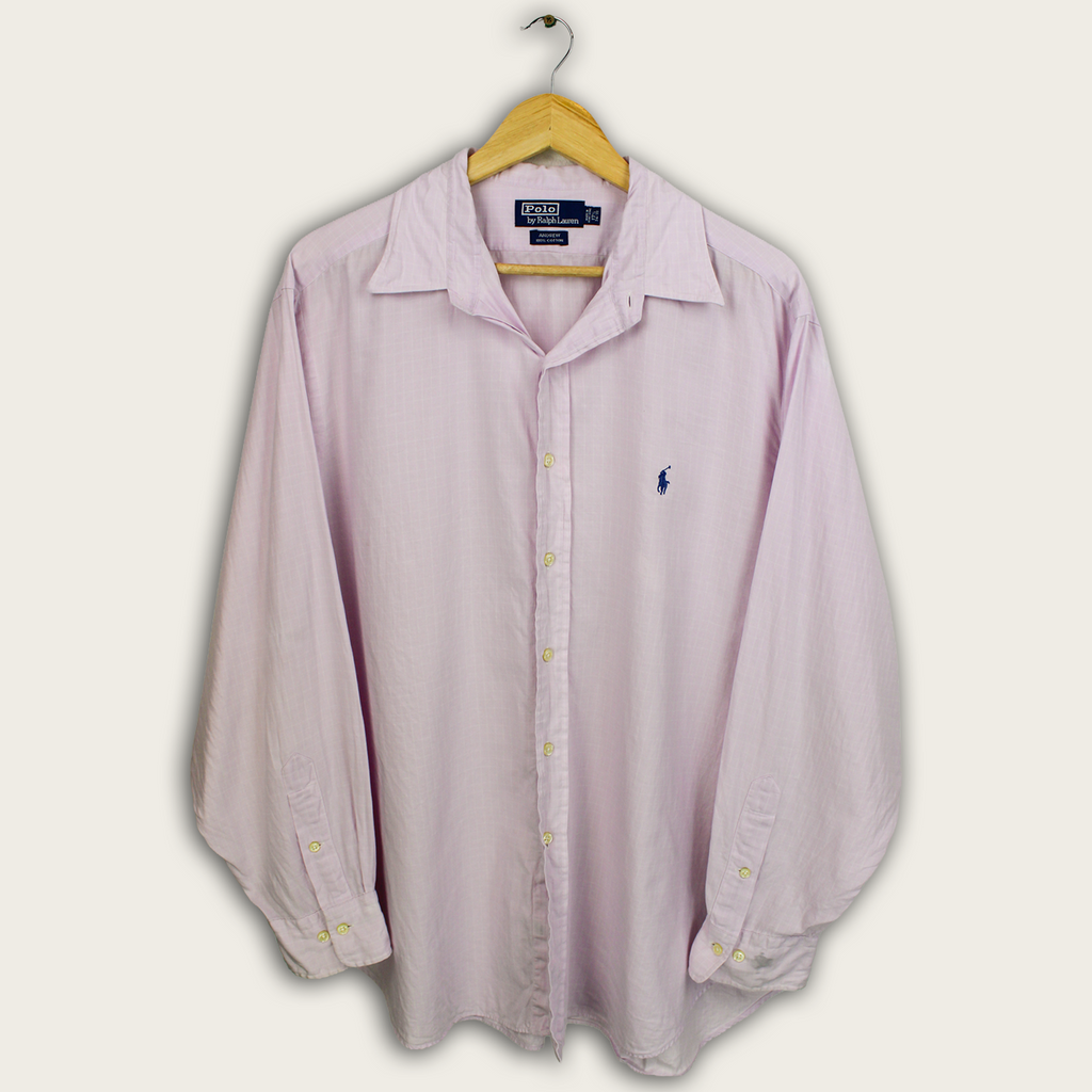 VINTAGE LONG-SLEEVE RALPH LAUREN BUTTON-UP SHIRT - XXL