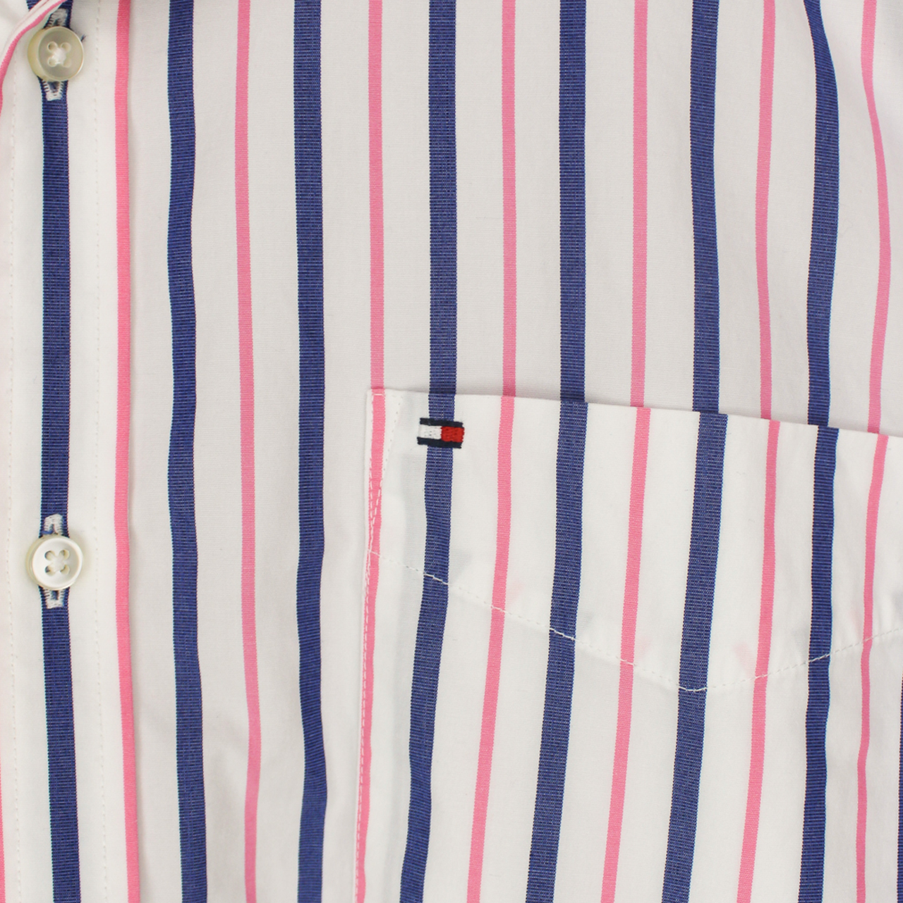 VINTAGE LONG-SLEEVE TOMMY HILFIGER BUTTON-UP SHIRT - L