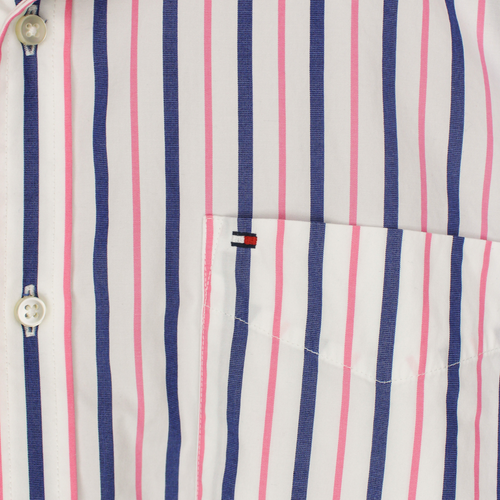 VINTAGE LONG-SLEEVE TOMMY HILFIGER BUTTON-UP SHIRT - L