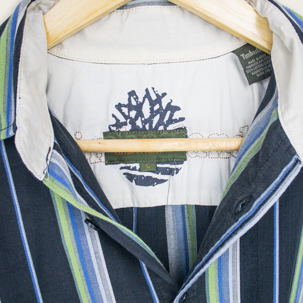 VINTAGE LONG-SLEEVE TIMBERLAND BUTTON-UP SHIRT - L