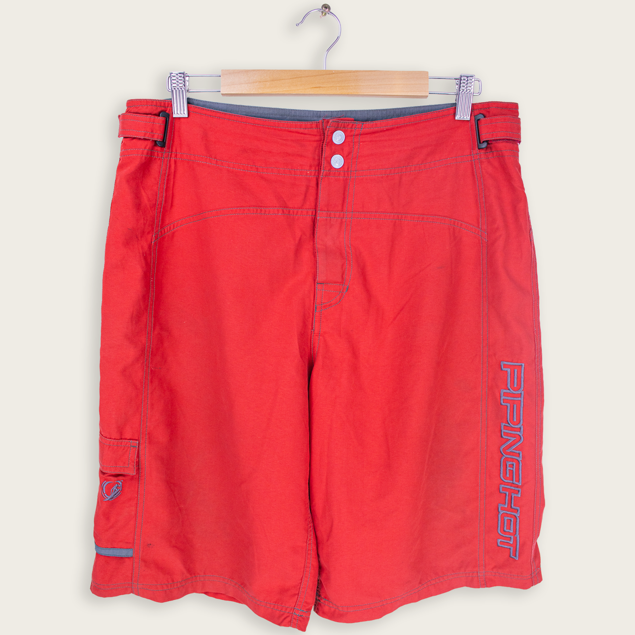 VINTAGE PIPING HOT BOARD SHORTS - 34"