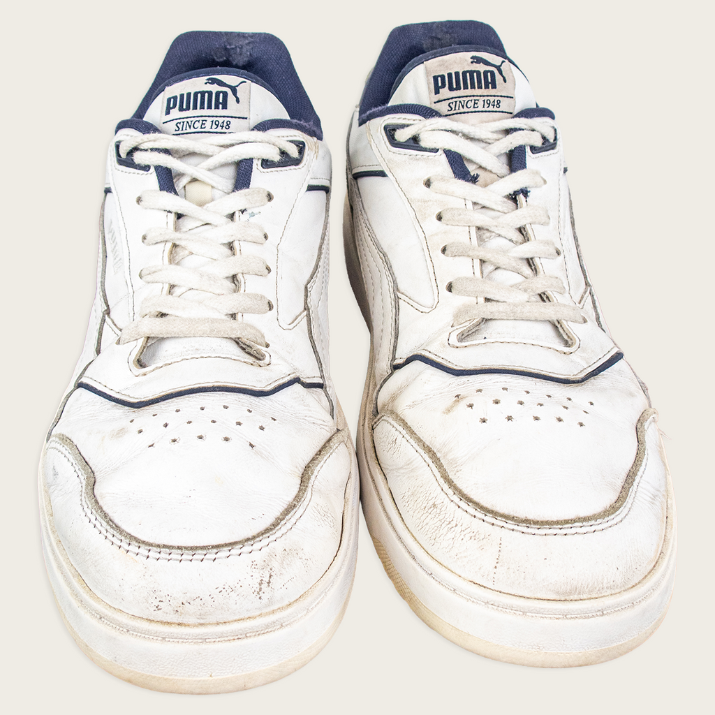 Men's White/Navy PUMA Doublecourt Sneakers - US 11