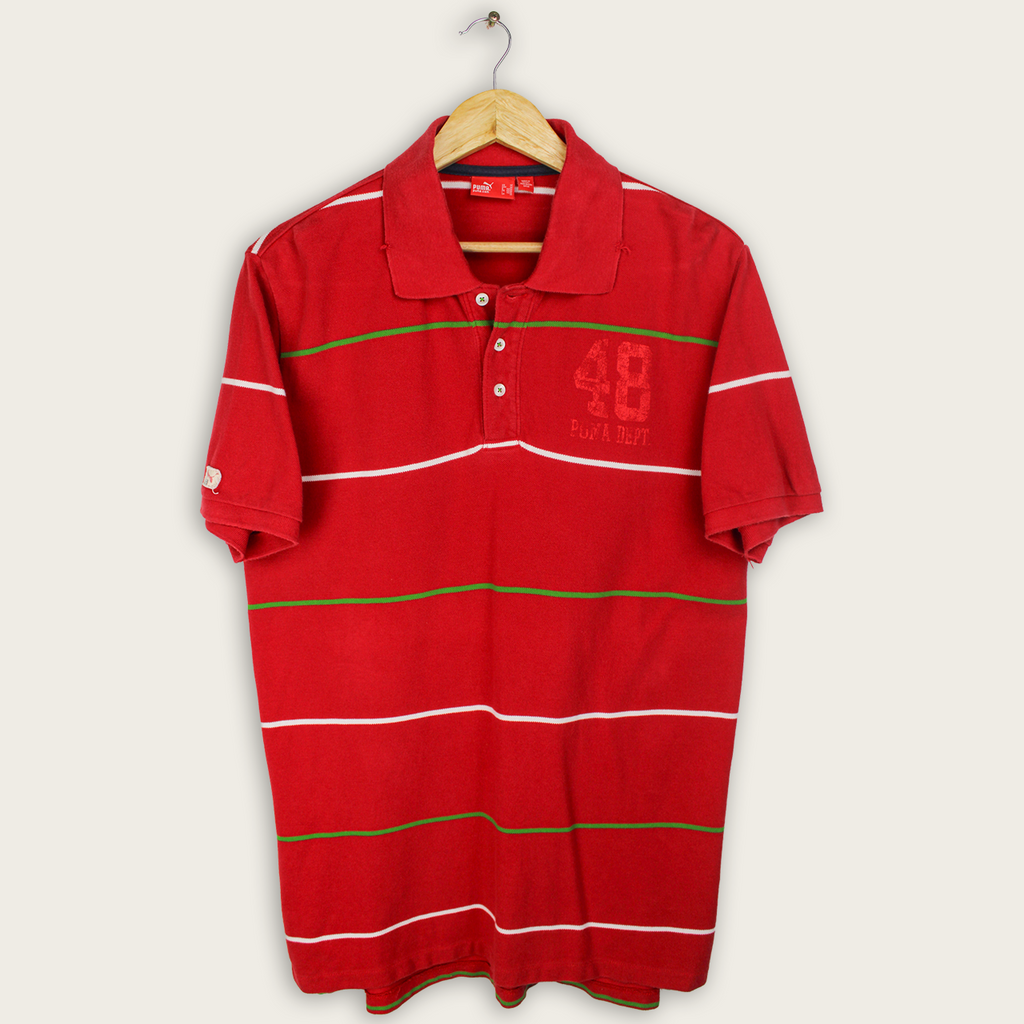 VINTAGE PUMA POLO SHIRT - M