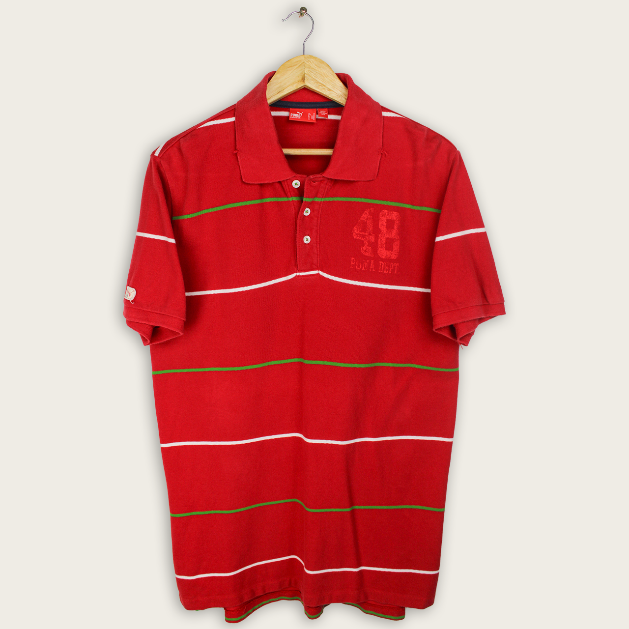 VINTAGE PUMA POLO SHIRT - M