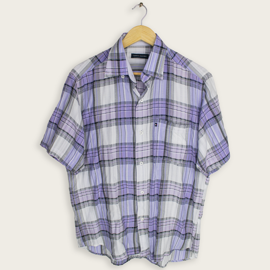 VINTAGE TOMMY HILFIGER BUTTON-UP SHIRT - L