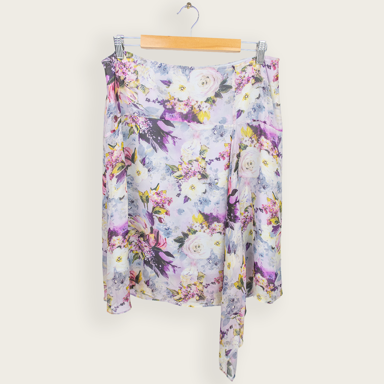 Vintage Alannah Hill Floral Midi Skirt - Pastel Purple - Size 14