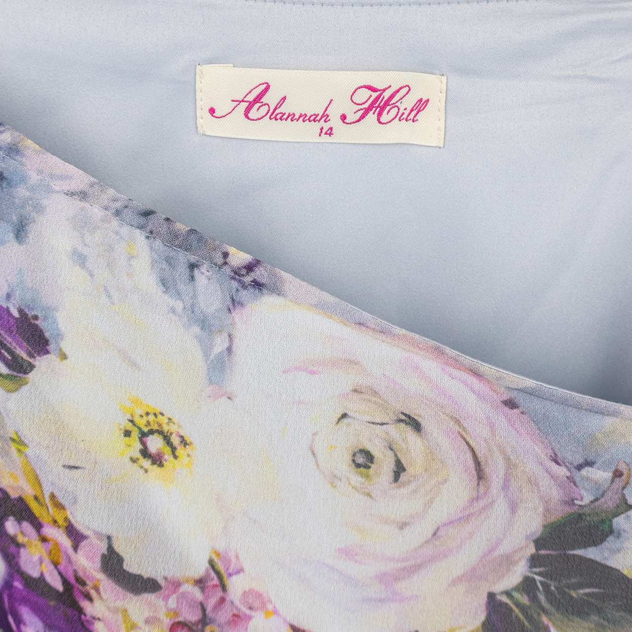 Vintage Alannah Hill Floral Midi Skirt - Pastel Purple - Size 14