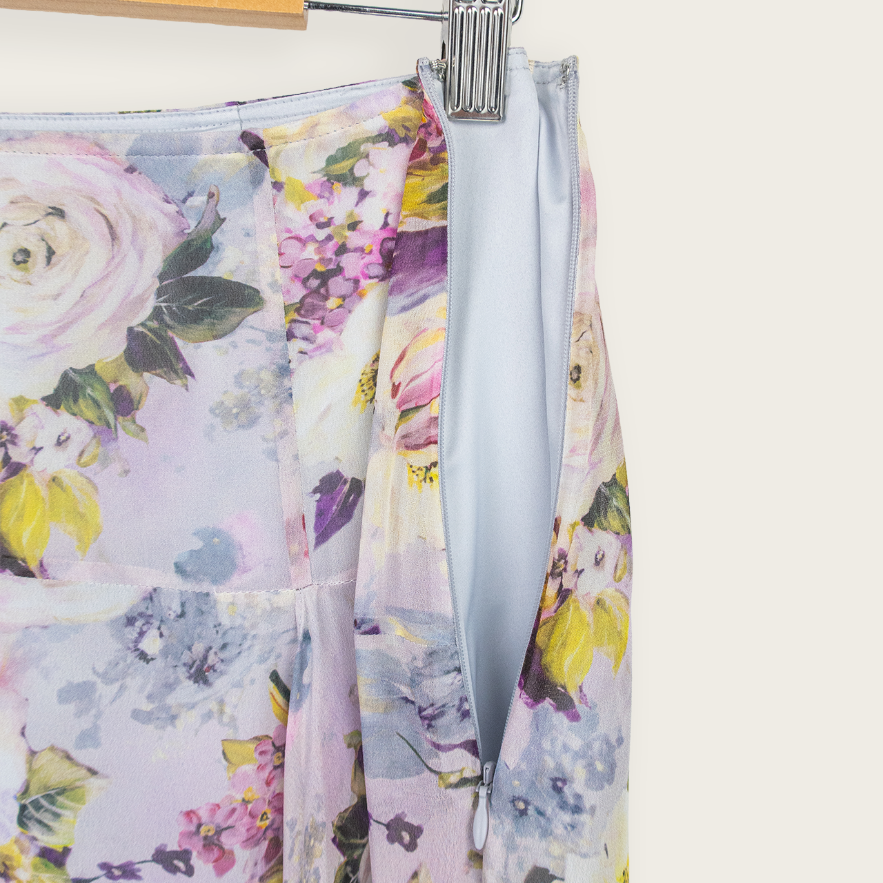 Vintage Alannah Hill Floral Midi Skirt - Pastel Purple - Size 14