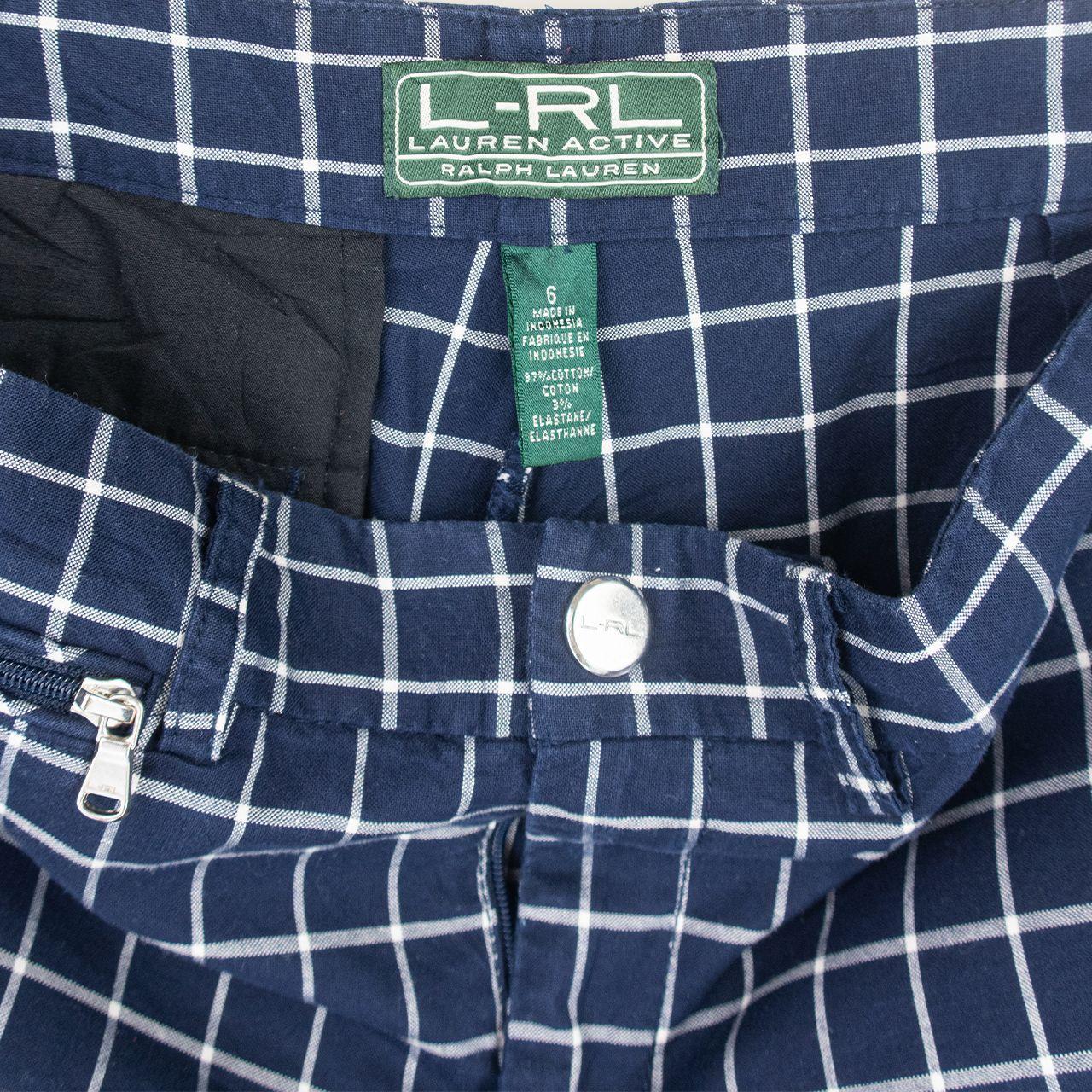Y2K Ralph Lauren Check Shorts - Navy Check - Size 6