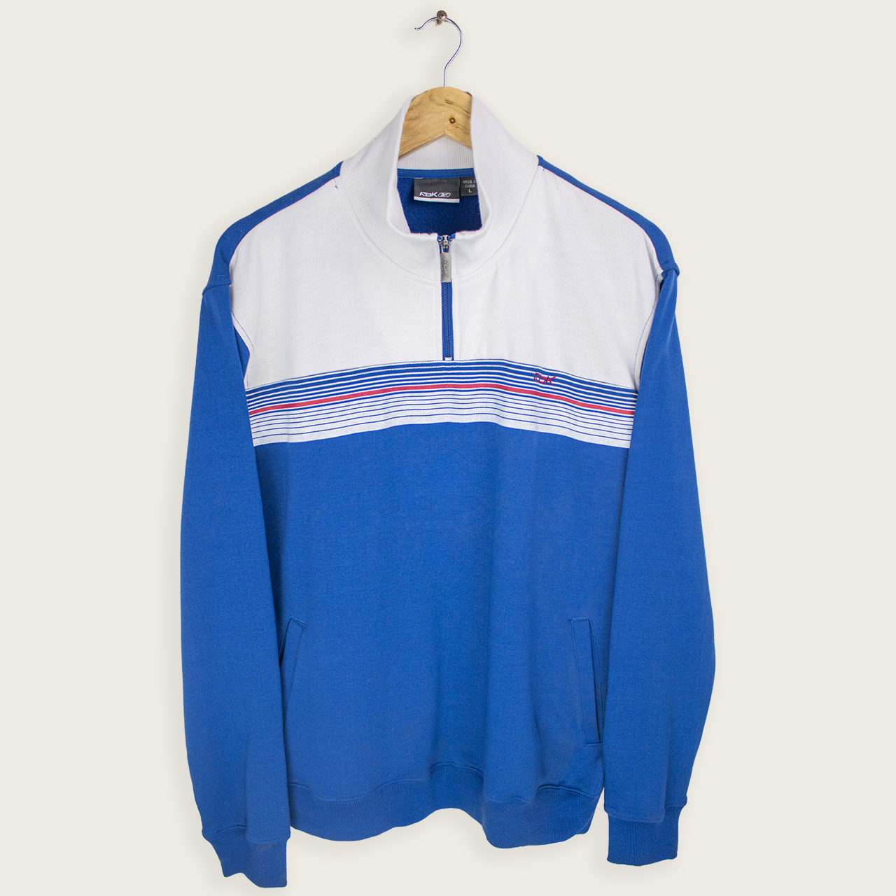 00's REEBOK 1/4 ZIP - L