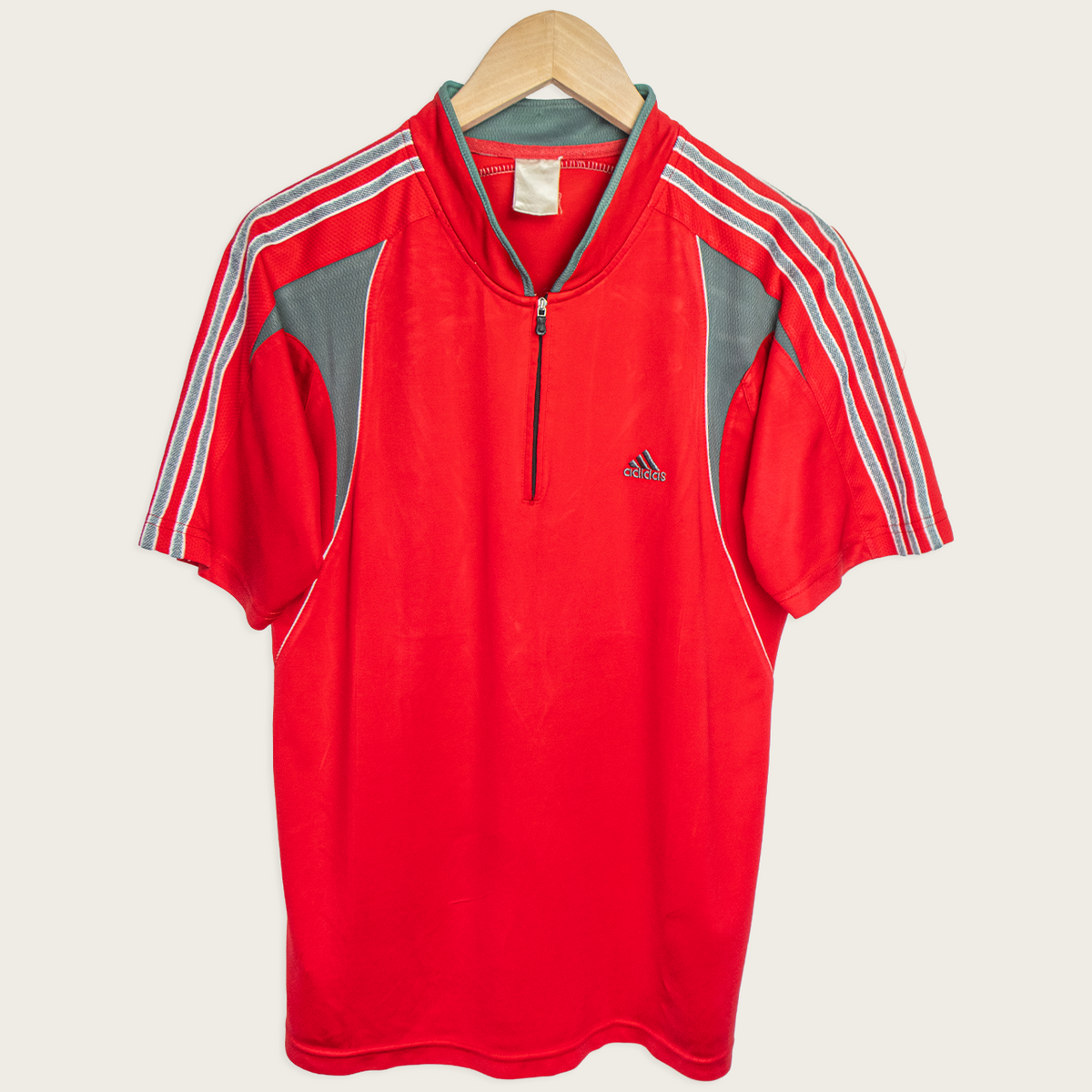 00s Adidas 1/4-Zip Jersey T-Shirt - M