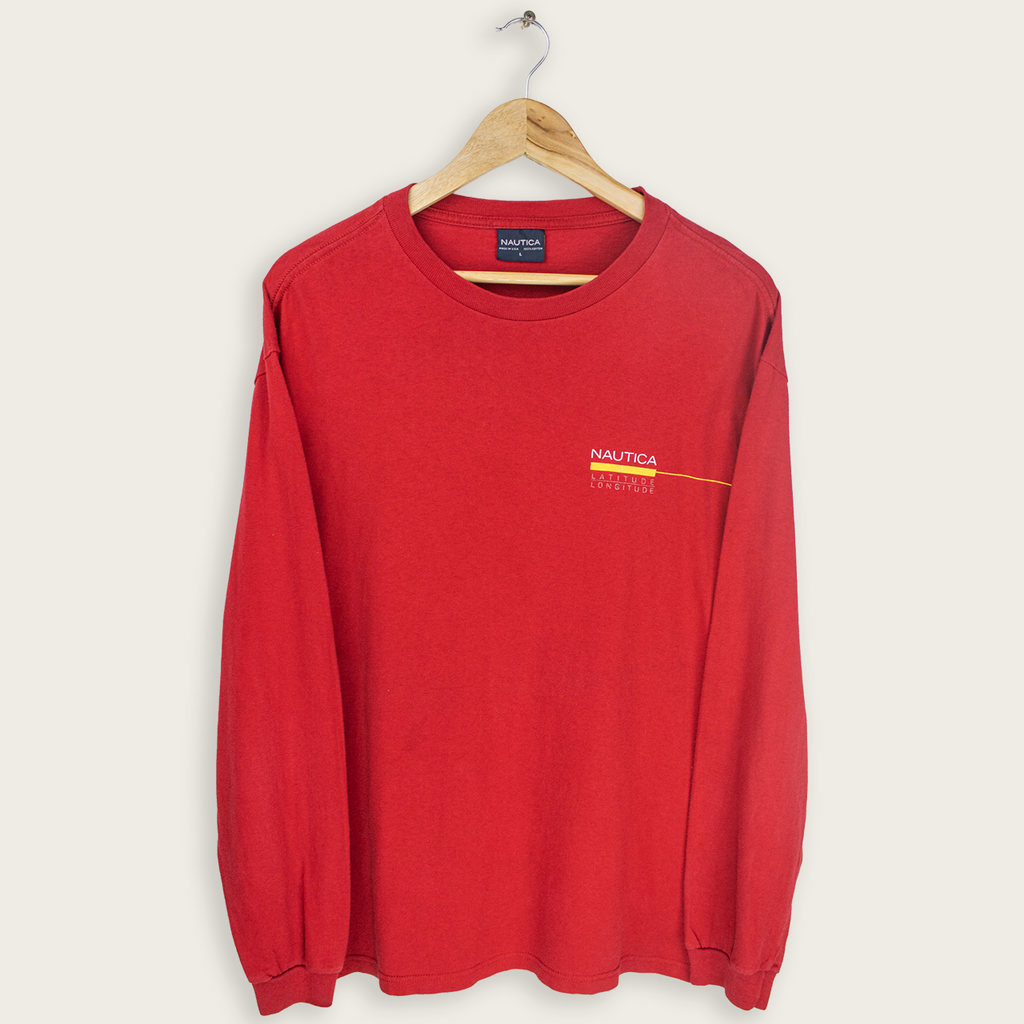 VINTAGE LONG-SLEEVE NAUTICA T-SHIRT - L