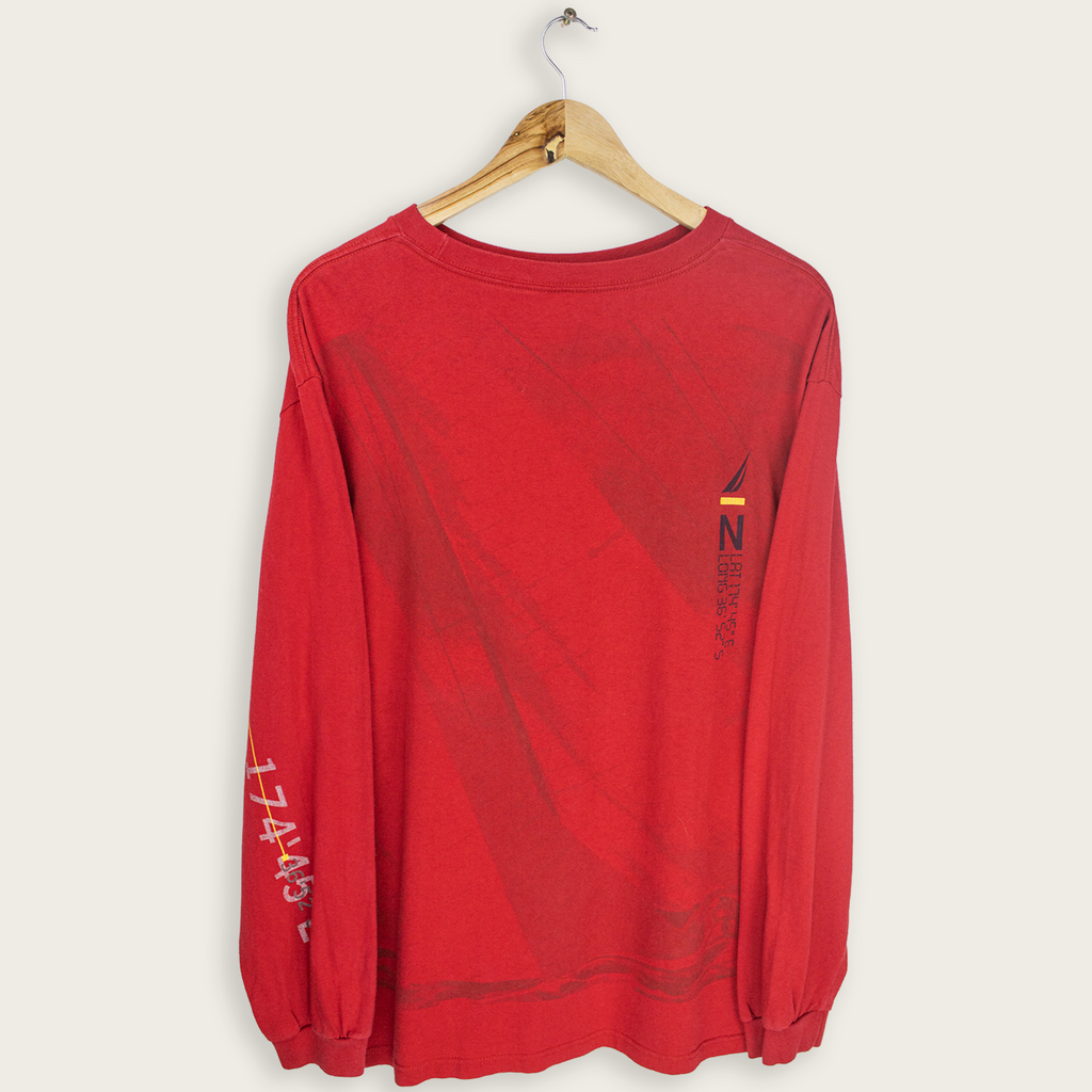 VINTAGE LONG-SLEEVE NAUTICA T-SHIRT - L