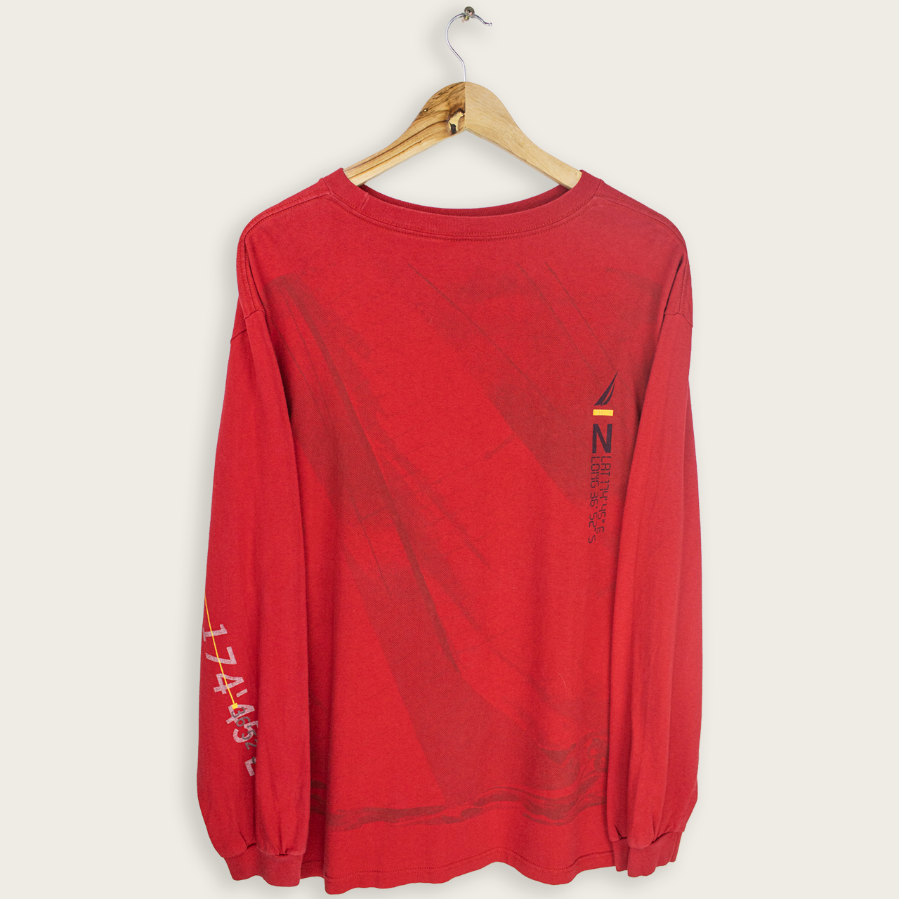 VINTAGE LONG-SLEEVE NAUTICA T-SHIRT - L