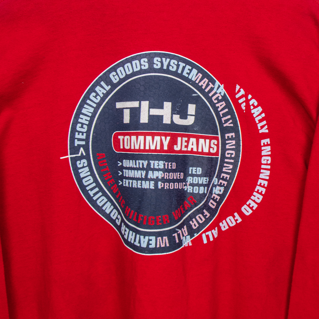 90s Tommy Jeans Graphic Long-Sleeve T-Shirt - L/XL
