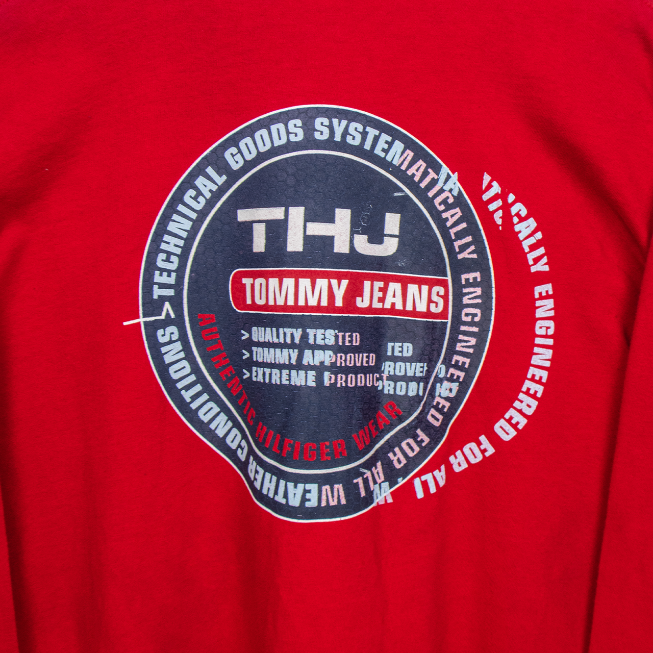 90s Tommy Jeans Graphic Long-Sleeve T-Shirt - L/XL