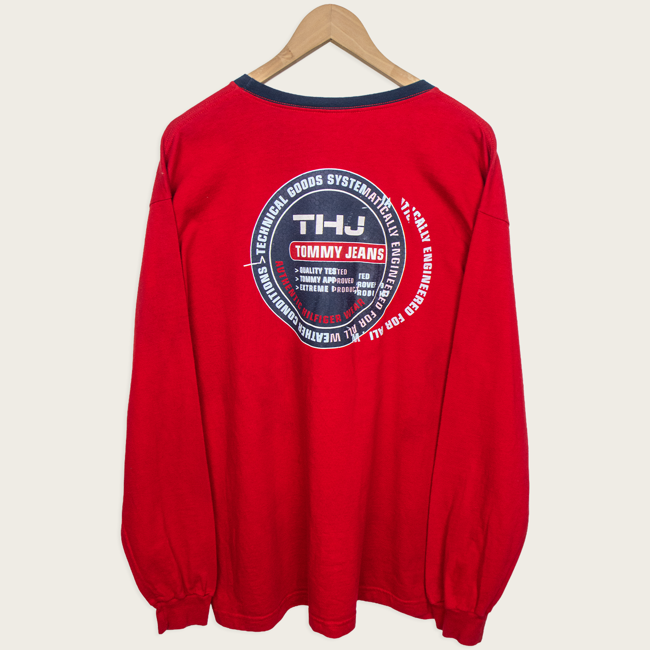 90s Tommy Jeans Graphic Long-Sleeve T-Shirt - L/XL