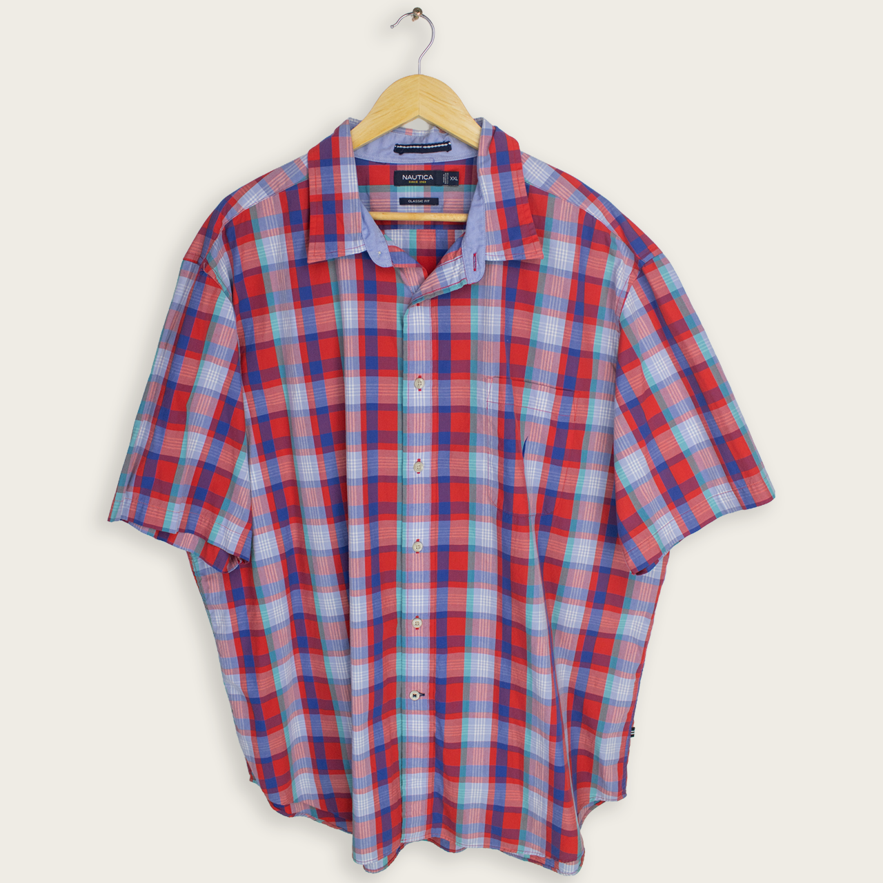 VINTAGE NAUTICA BUTTON-UP SHIRT - XXL