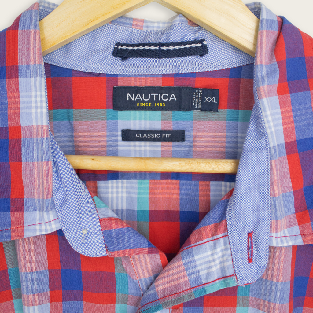VINTAGE NAUTICA BUTTON-UP SHIRT - XXL