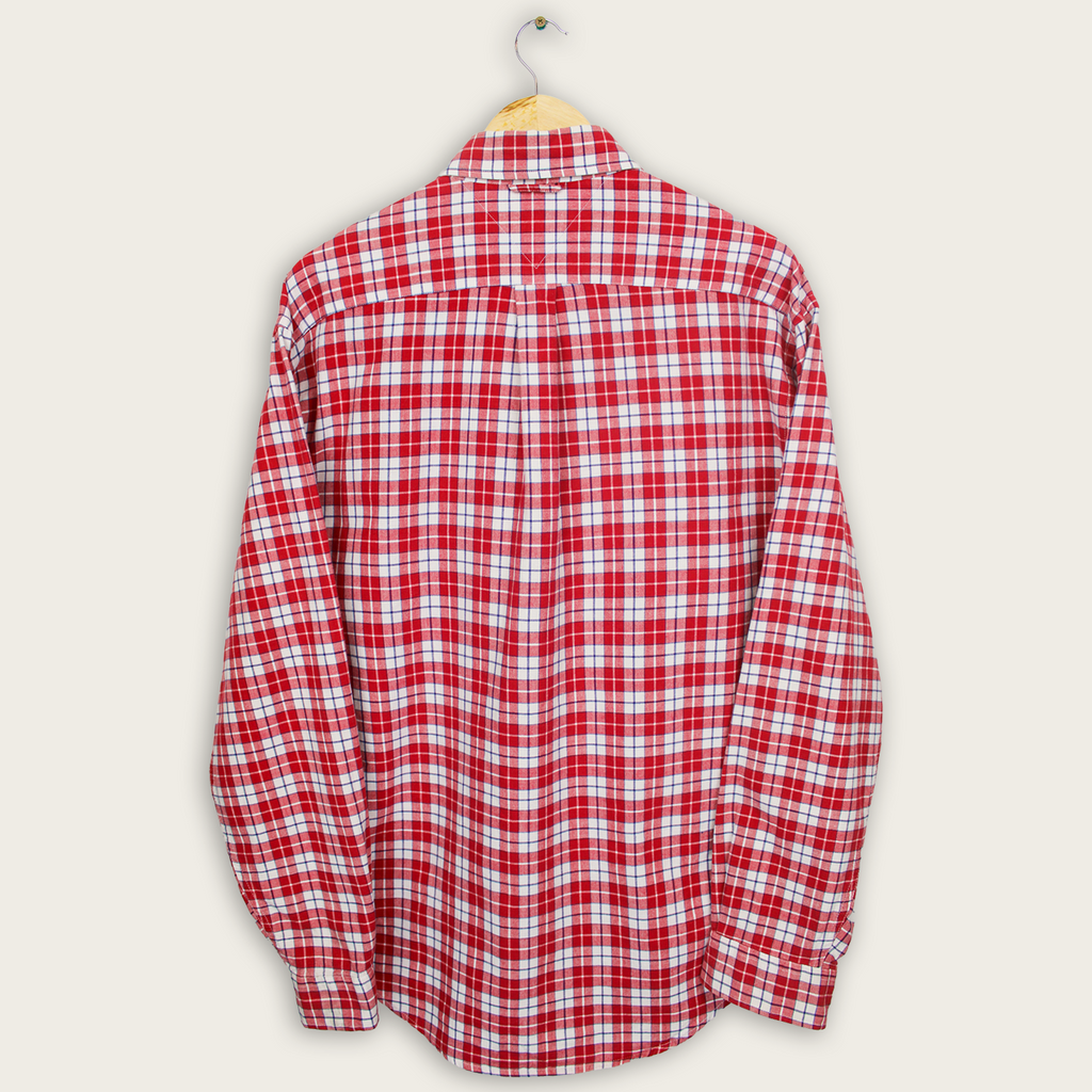 VINTAGE LONG-SLEEVE TOMMY HILFIGER BUTTON-UP SHIRT - M