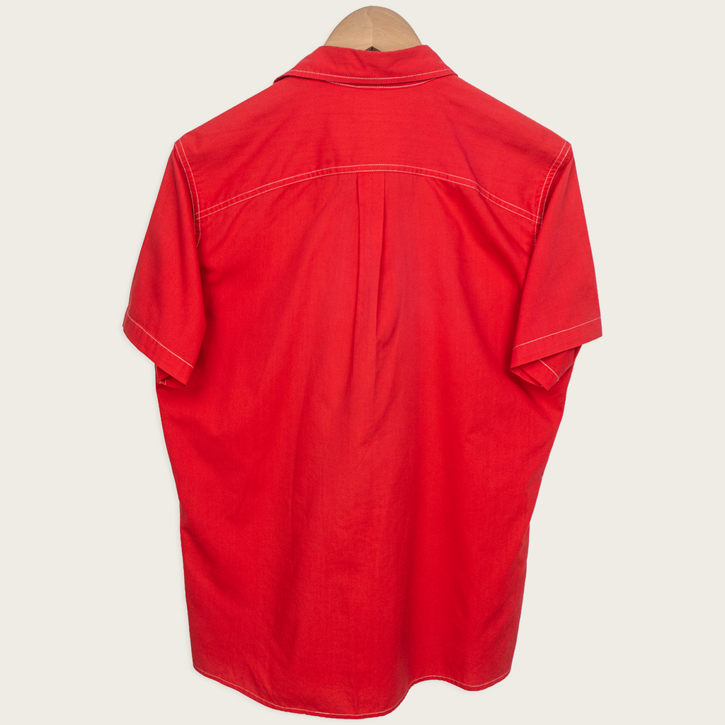 00s Rusty Contrast Stitch Button-Up Shirt - M/L