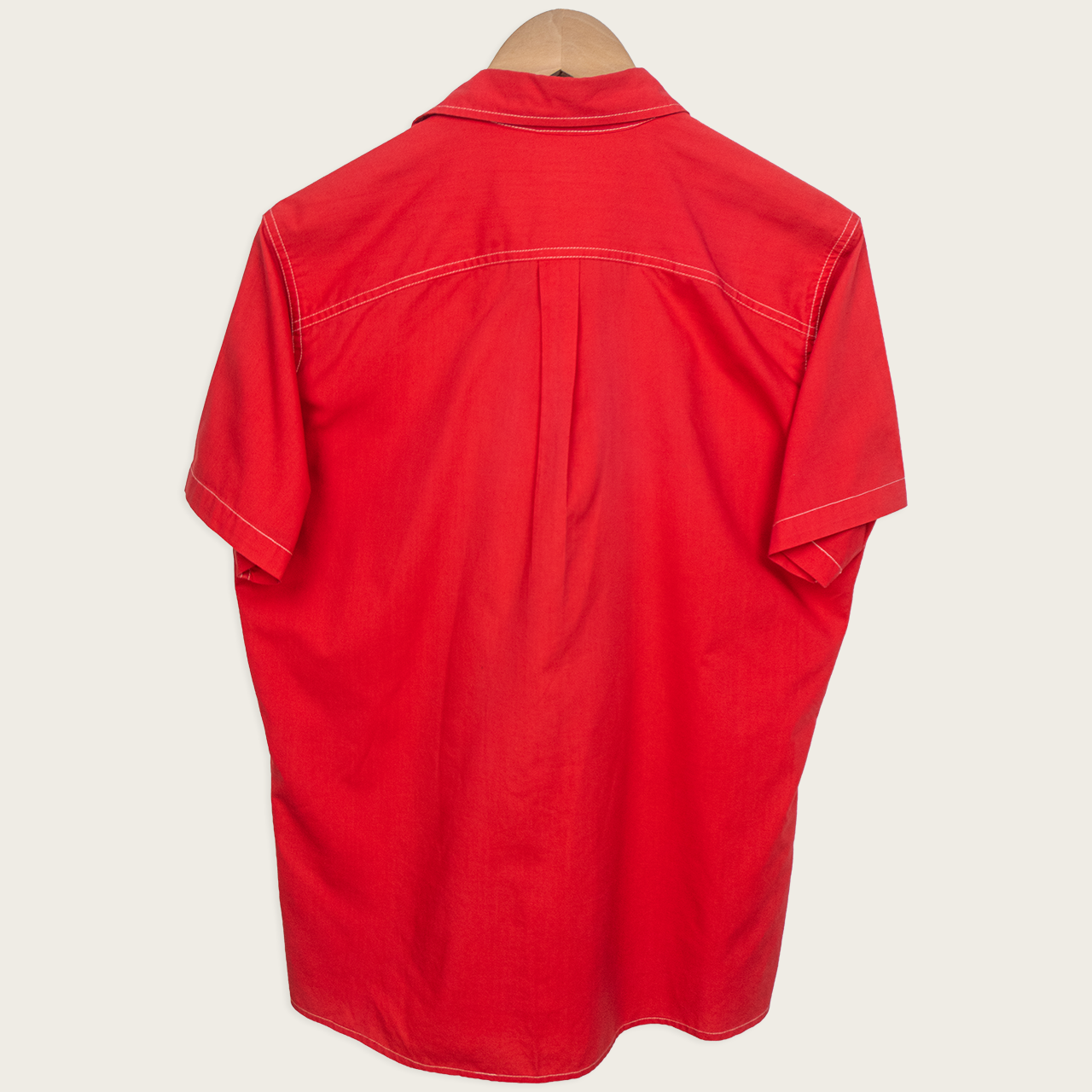 00s Rusty Contrast Stitch Button-Up Shirt - M/L