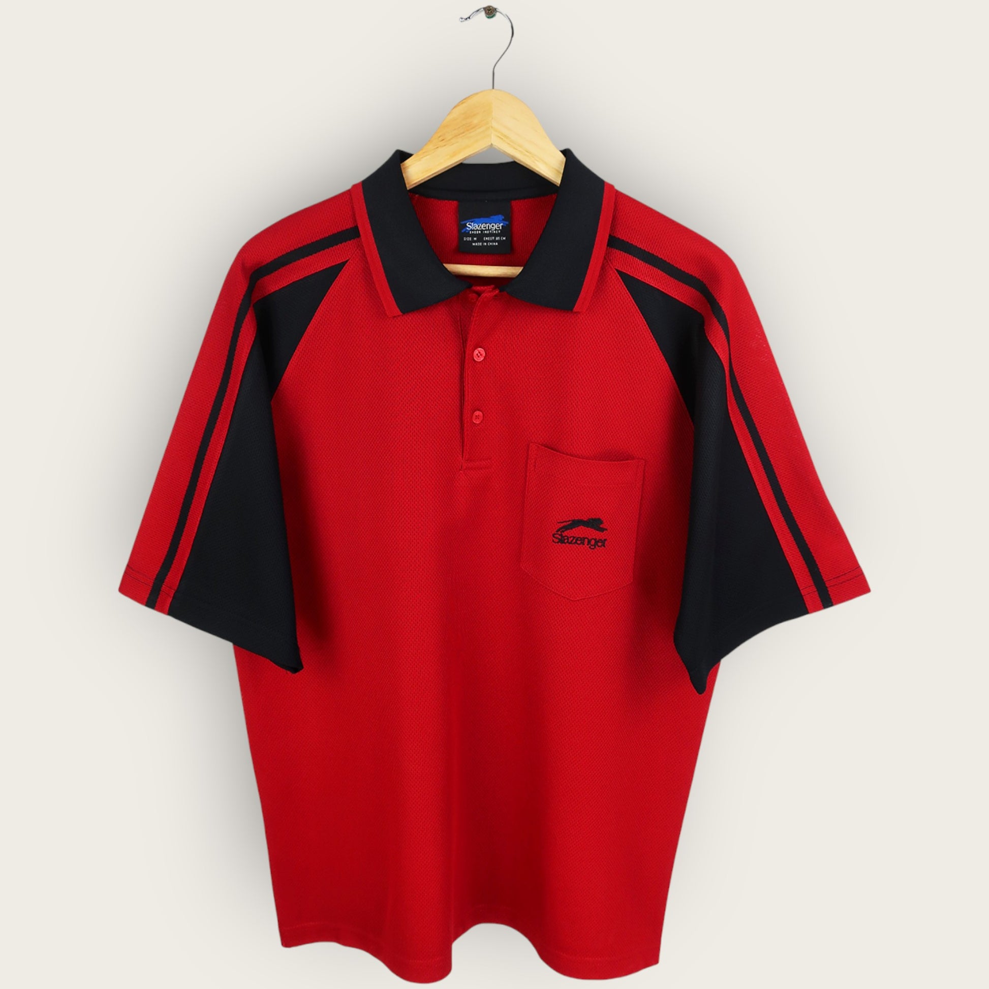 VINTAGE SLAZENGER POLO SHIRT - M