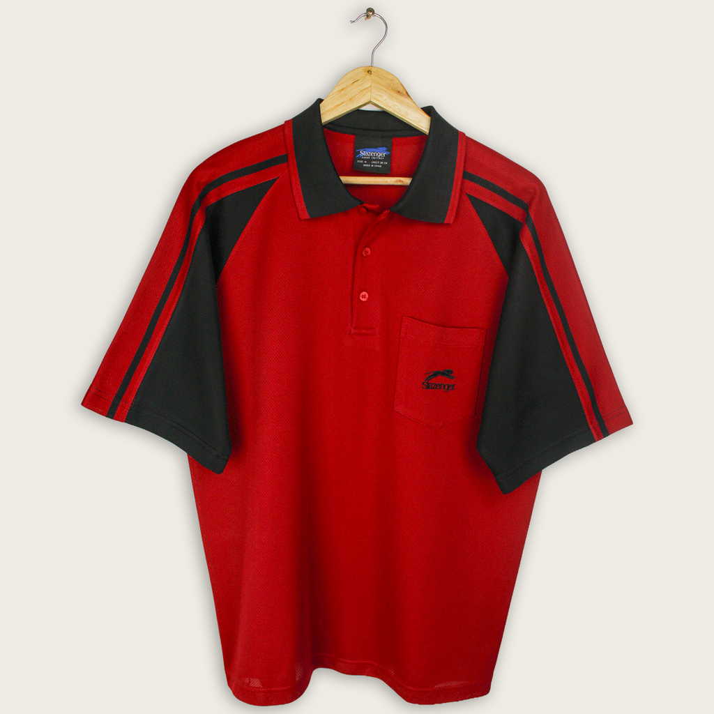 VINTAGE SLAZENGER POLO SHIRT - M
