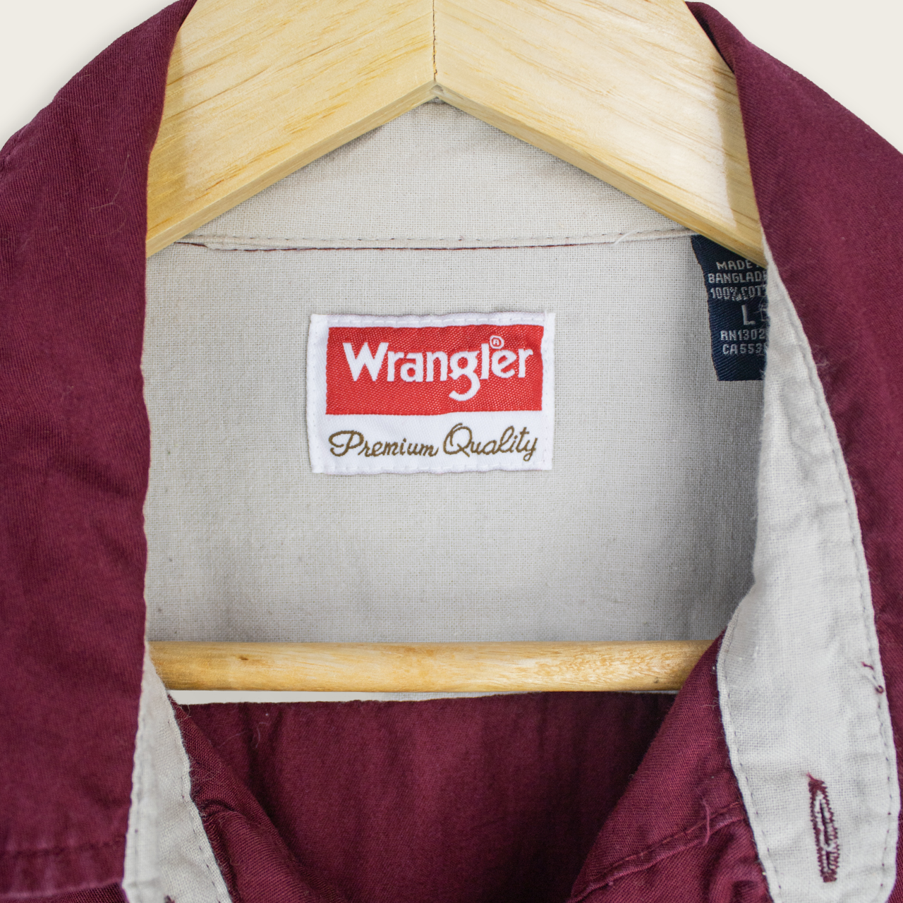 VINTAGE WRANGLER BUTTON-UP SHIRT - L