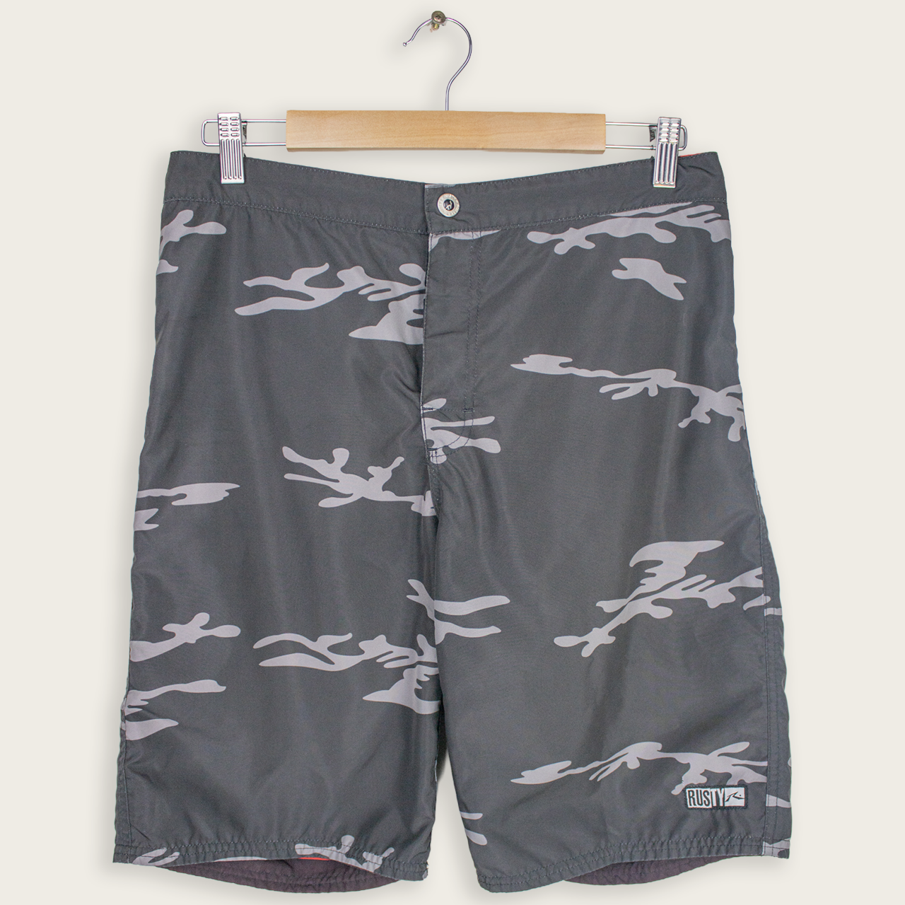 VINTAGE REVERSIBLE RUSTY BOARD SHORTS - 32"