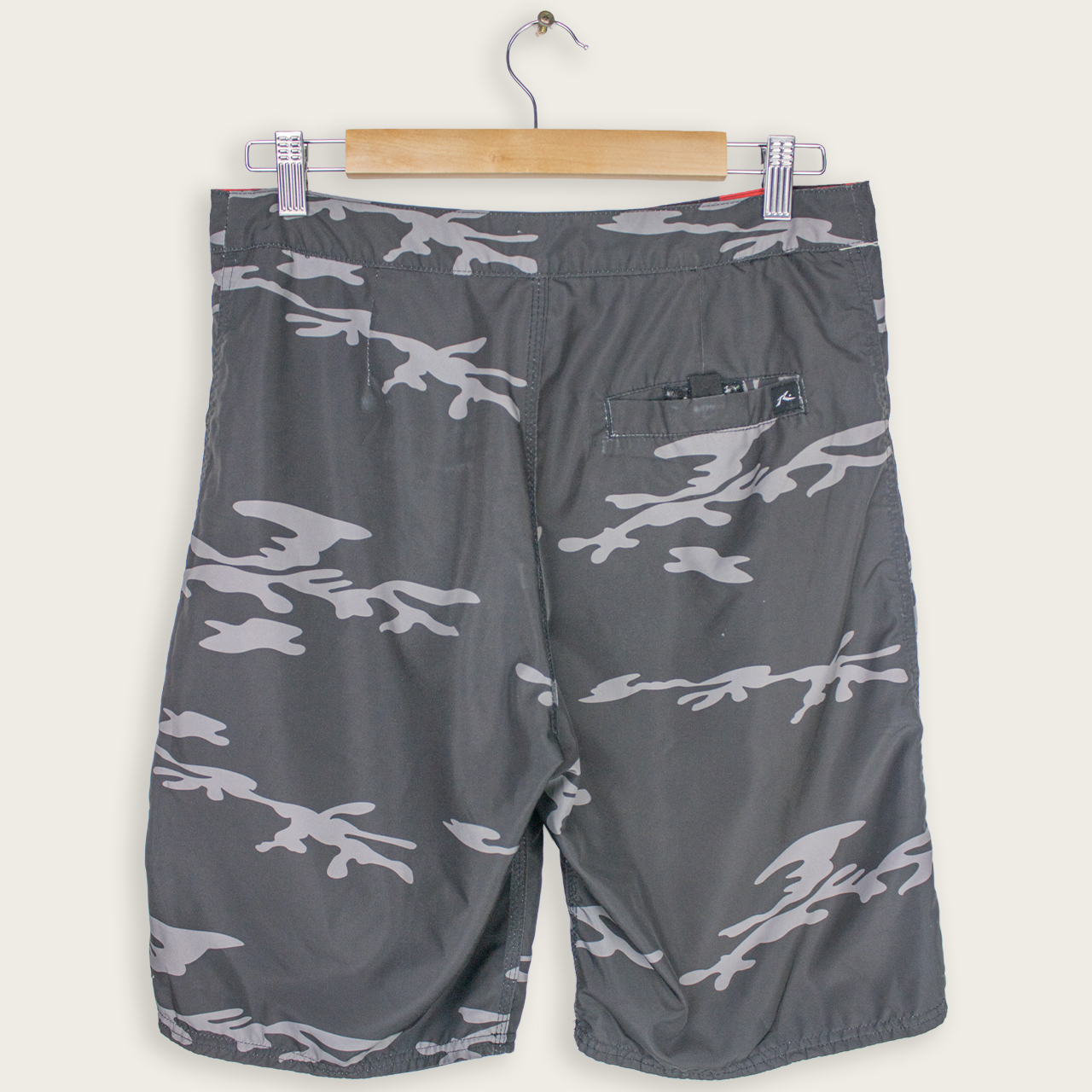 VINTAGE REVERSIBLE RUSTY BOARD SHORTS - 32"