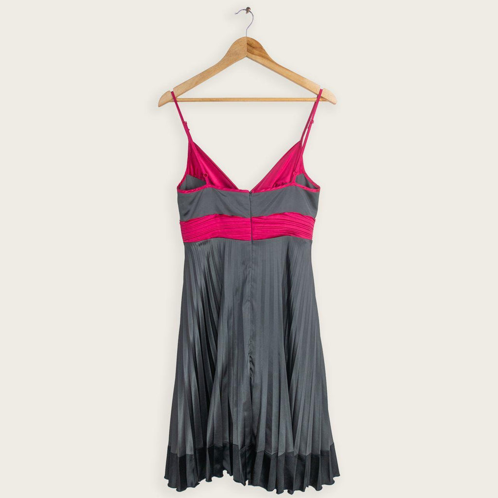 Review Australia Midi Dress - Pleated Contrast Bodice - Size 12