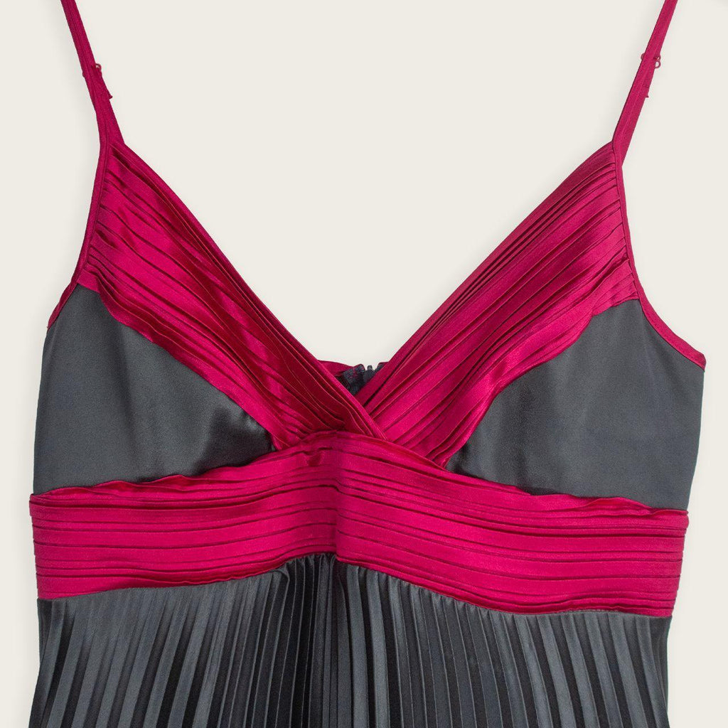 Review Australia Midi Dress - Pleated Contrast Bodice - Size 12