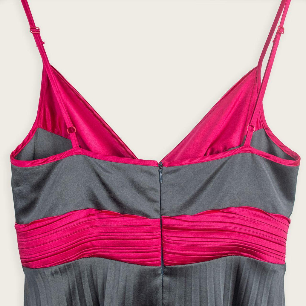 Review Australia Midi Dress - Pleated Contrast Bodice - Size 12