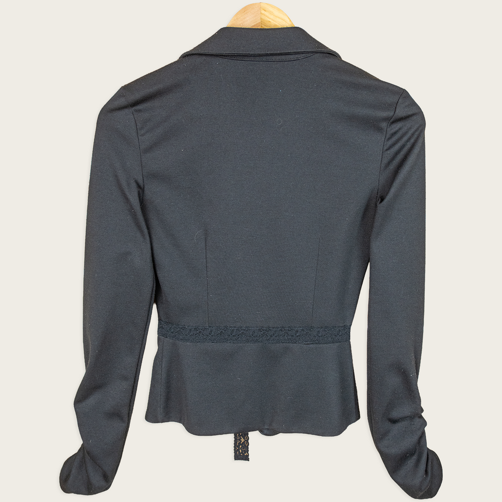 Vintage Review Australia Fitted Blazer Top - Black - Size 6