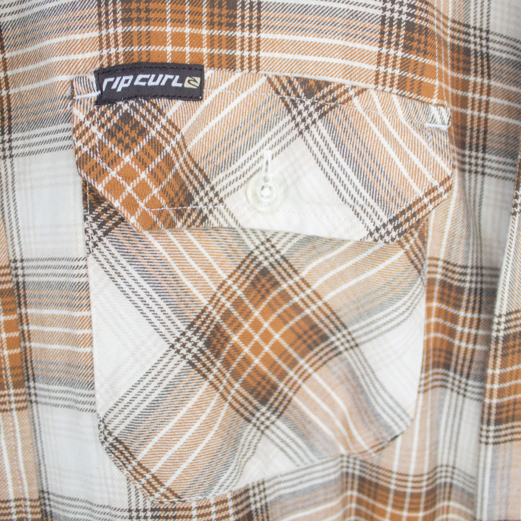 VINTAGE LONG-SLEEVE RIPCURL BUTTON-UP SHIRT - L