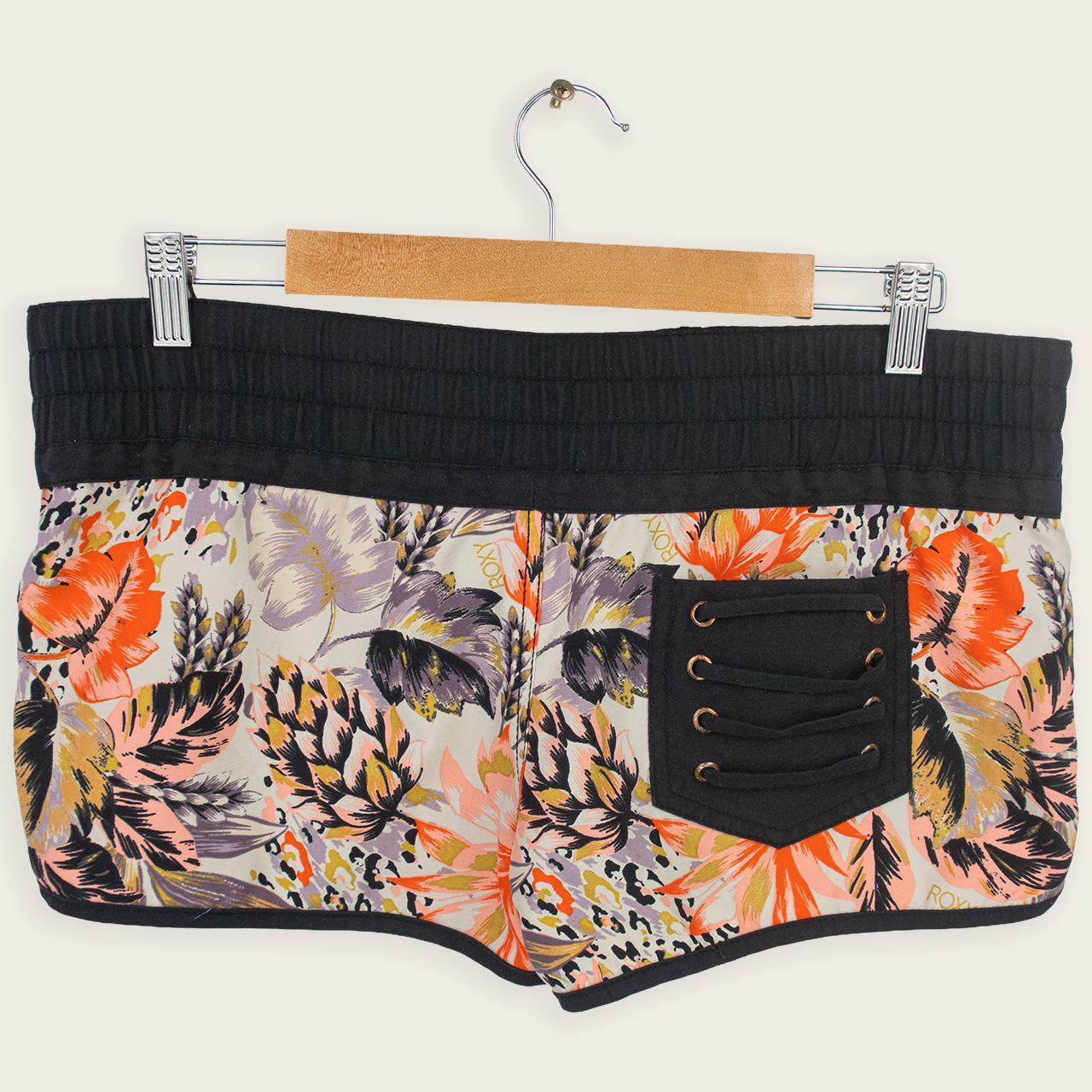 Y2K Roxy Mini Board Shorts - Floral Print - Size 12