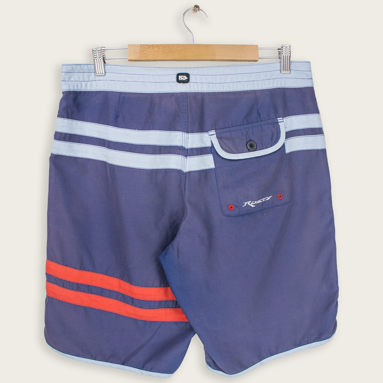 VINTAGE RUSTY BOARD SHORTS - 34"