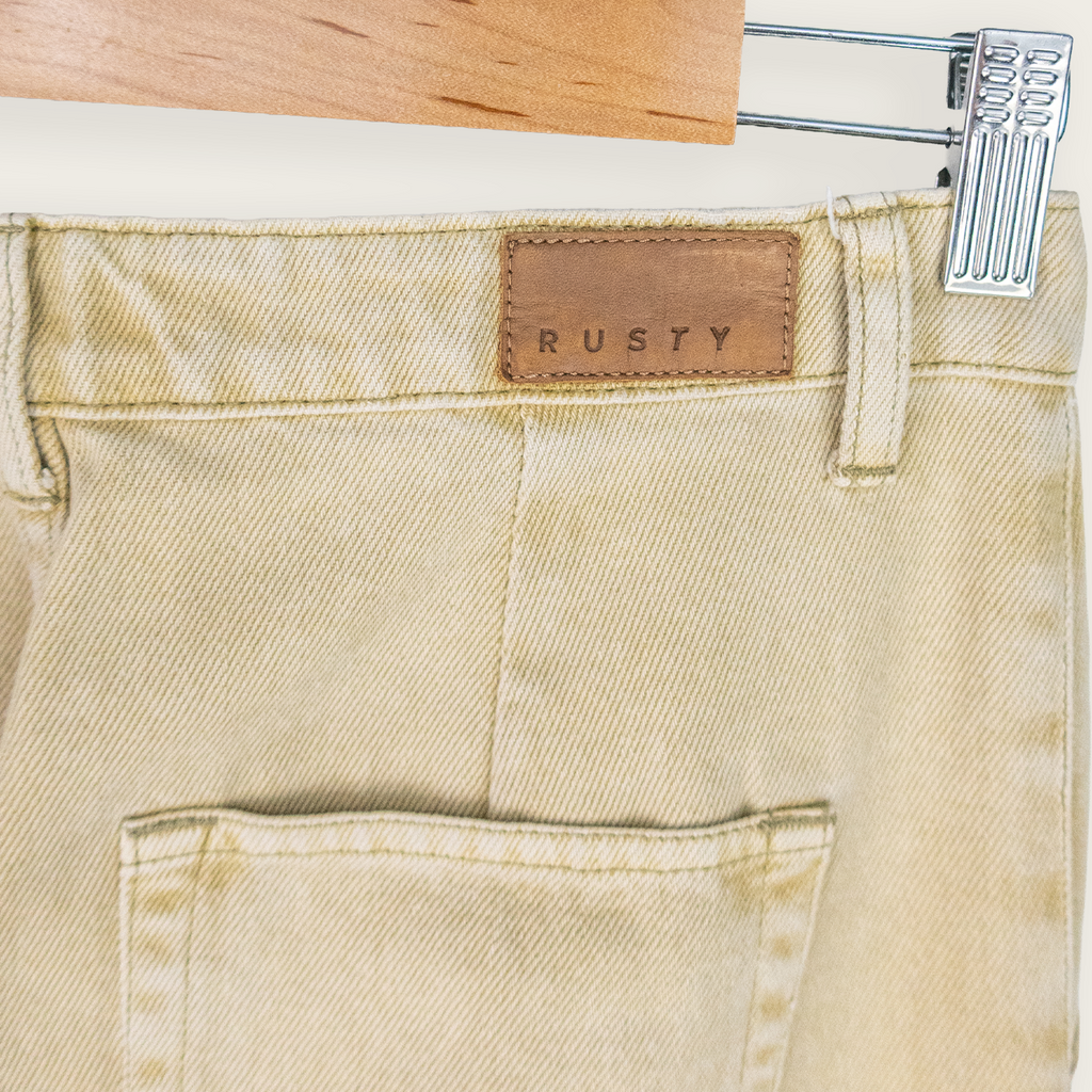 Y2K Rusty Pants - High Waist Straight Leg - Size 8