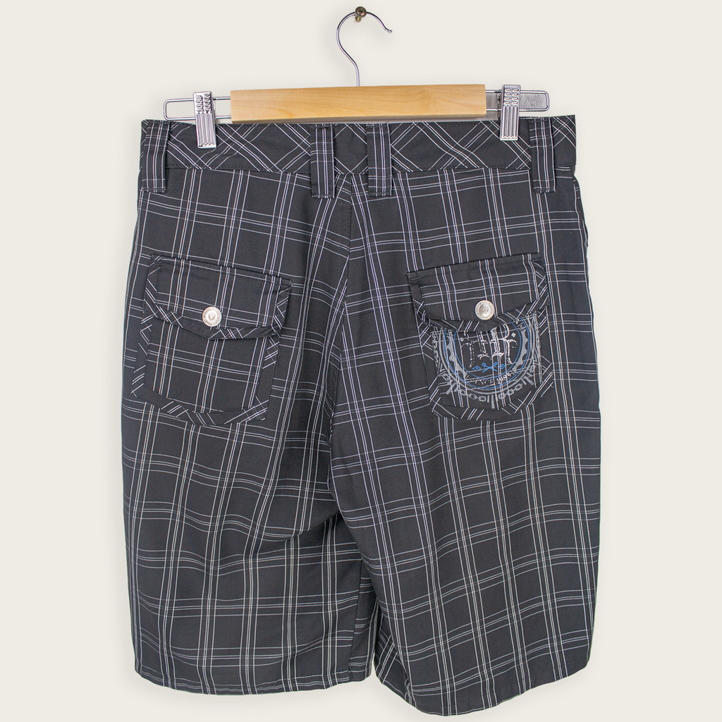 Y2K Rusty Shorts - Black Check - Size 8