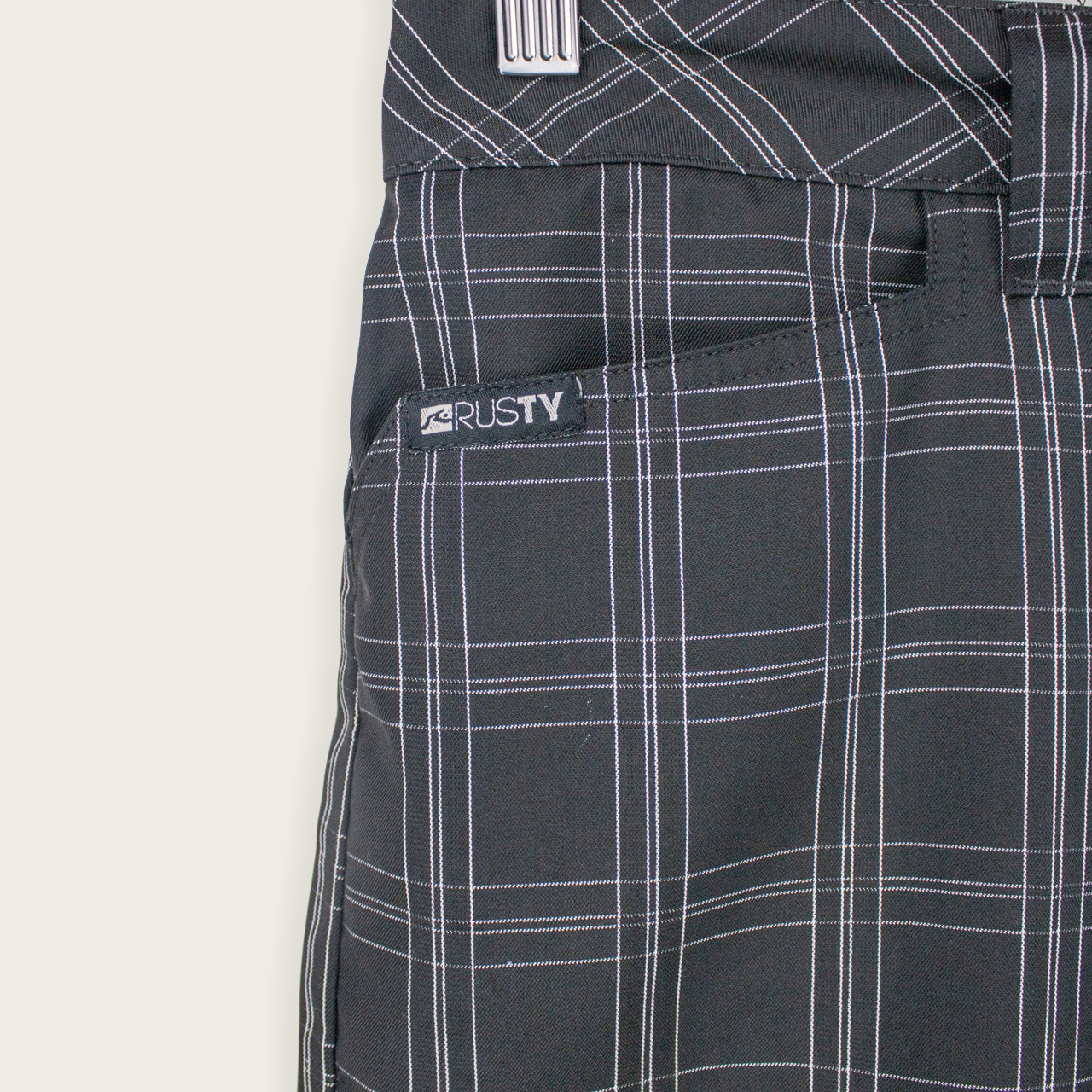 Y2K Rusty Shorts - Black Check - Size 8
