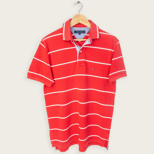 TOMMY HILFIGER STRIPED POLO SHIRT - S