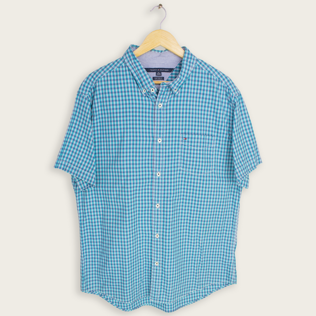 VINTAGE TOMMY HILFIGER BUTTON-UP SHIRT - XL