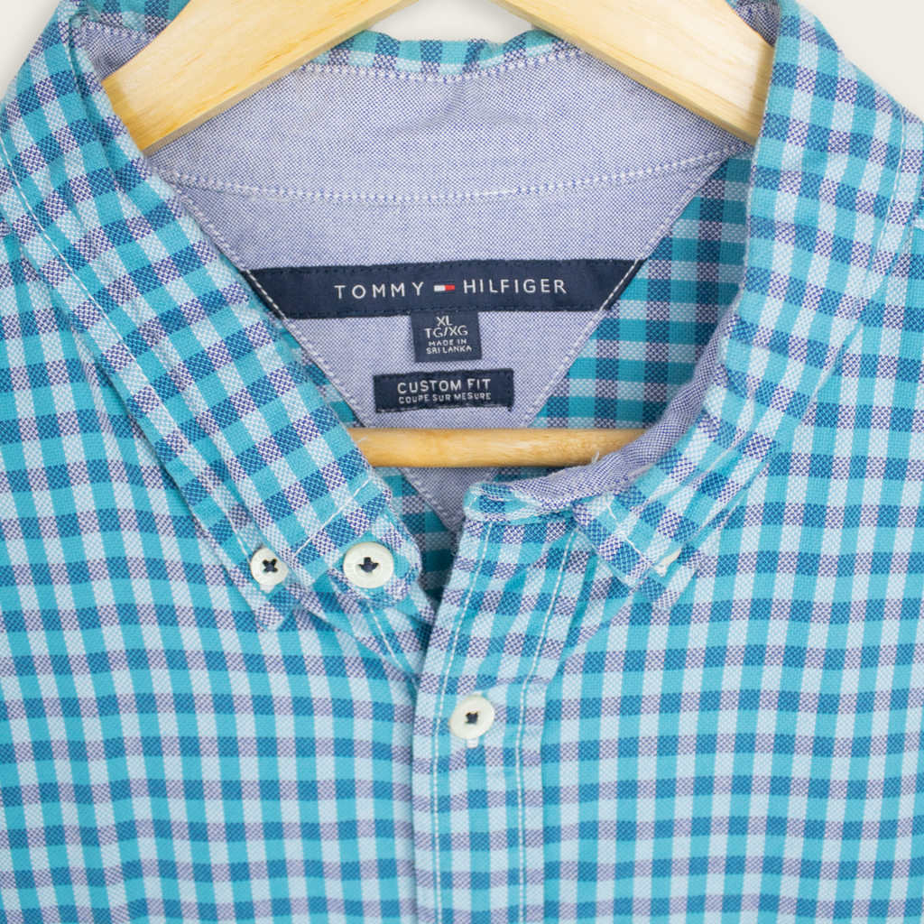 VINTAGE TOMMY HILFIGER BUTTON-UP SHIRT - XL
