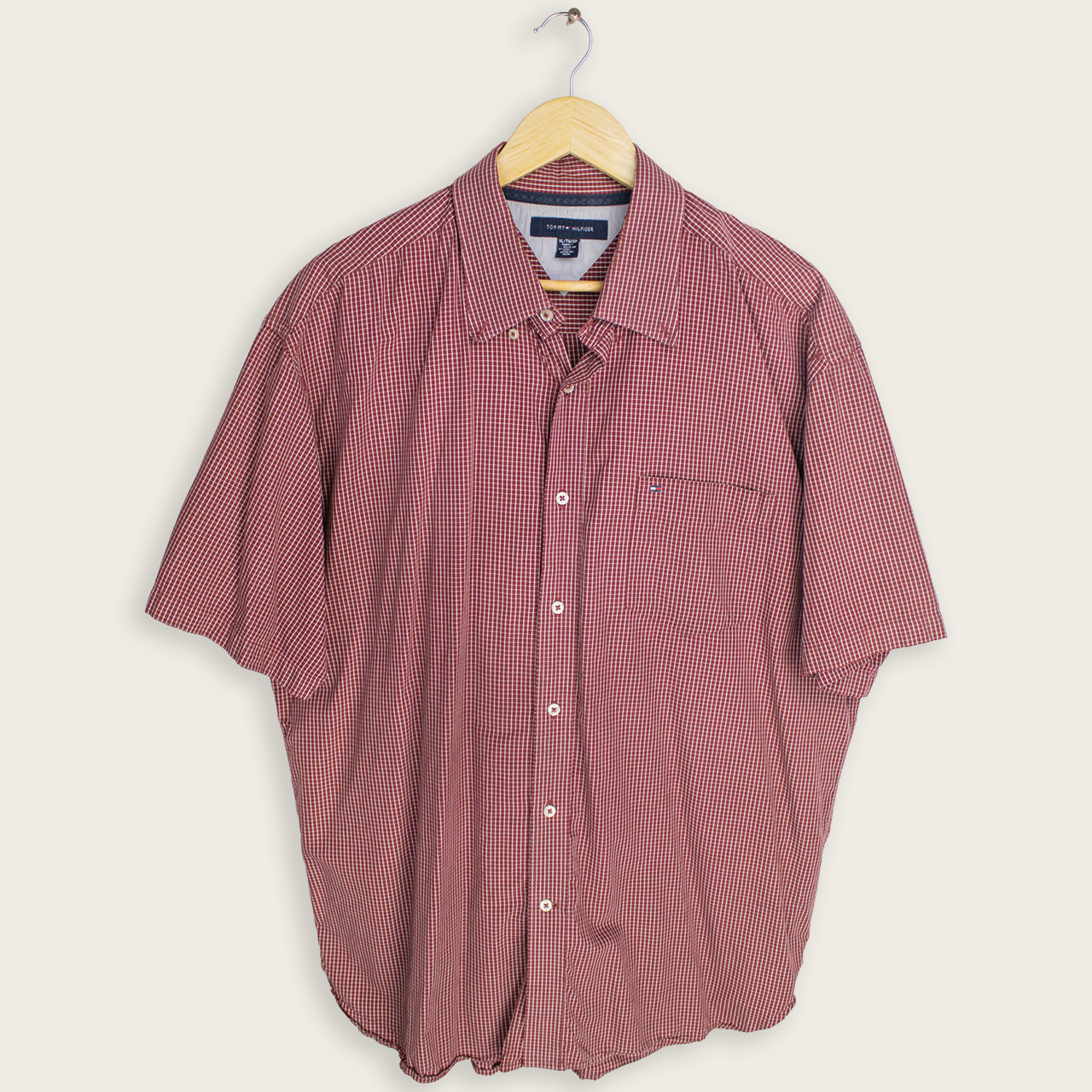 VINTAGE TOMMY HILFIGER BUTTON-UP SHIRT - XL