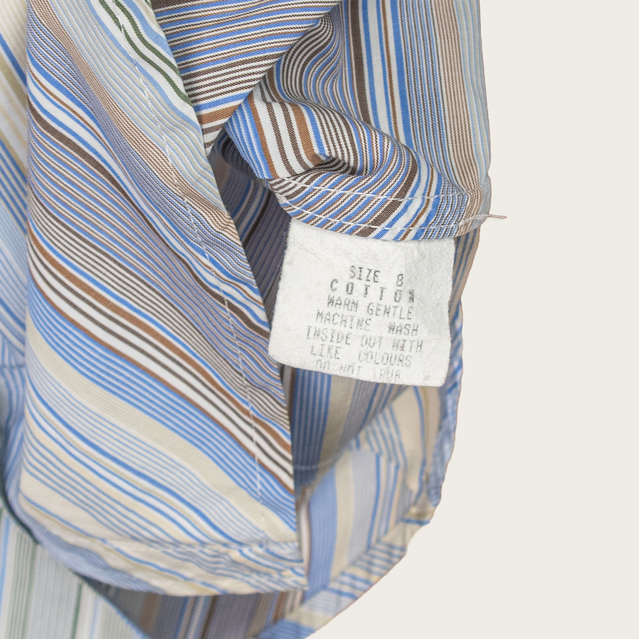 Y2K Sportscraft Striped Shirt - Blue Multicolour - Size 8