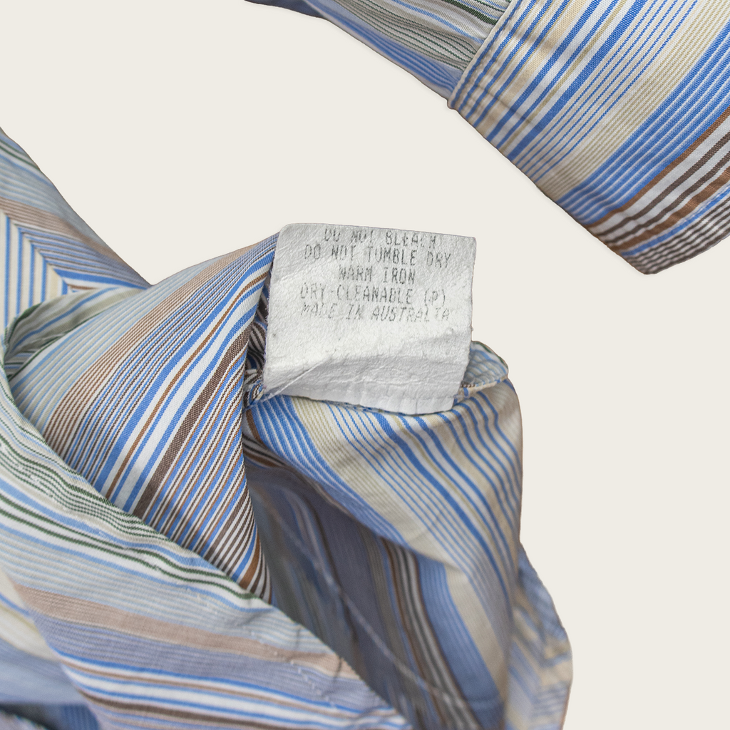 Y2K Sportscraft Striped Shirt - Blue Multicolour - Size 8